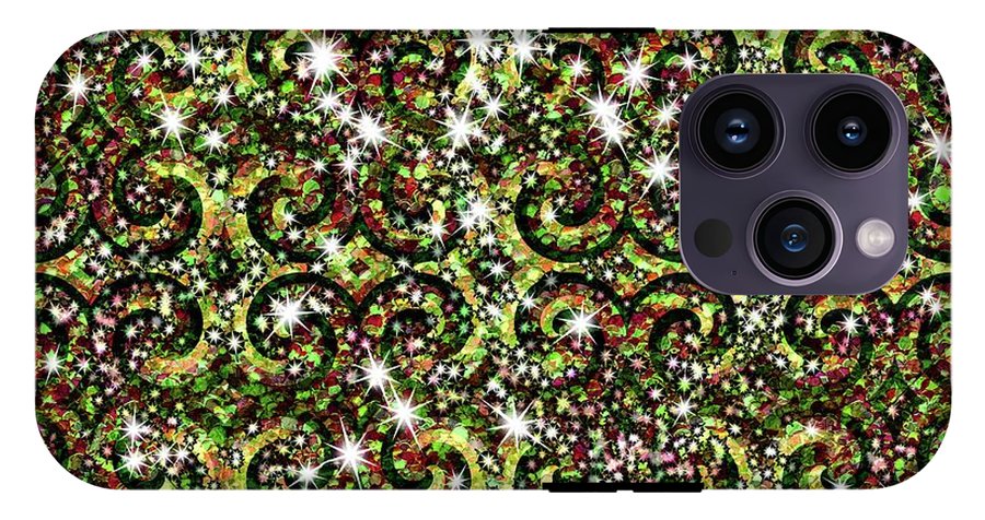 Green Sparkle Swirl - Phone Case