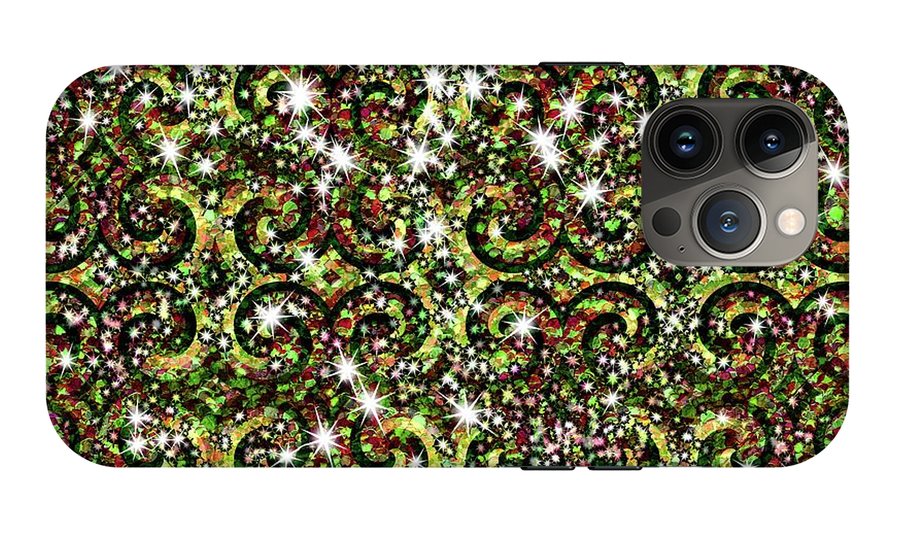 Green Sparkle Swirl - Phone Case