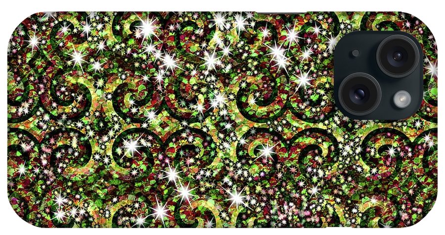 Green Sparkle Swirl - Phone Case