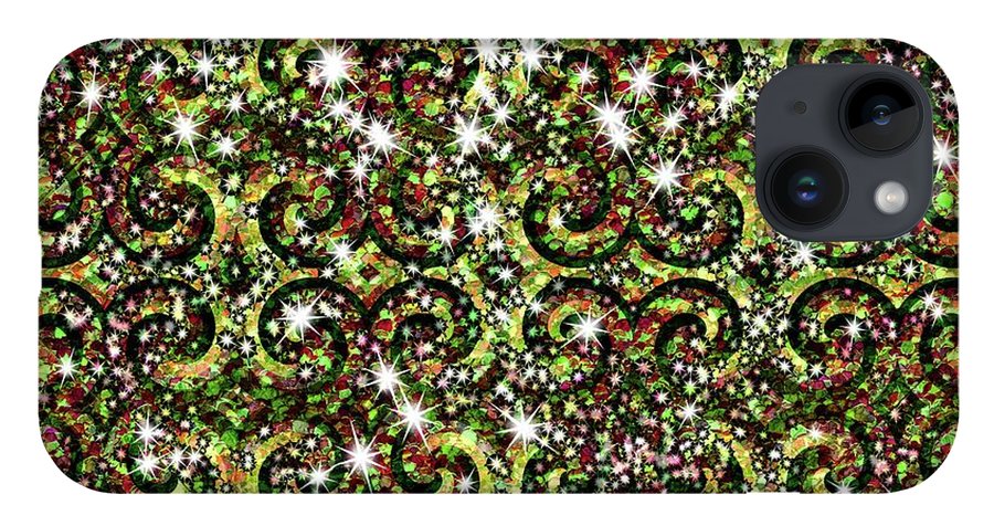 Green Sparkle Swirl - Phone Case