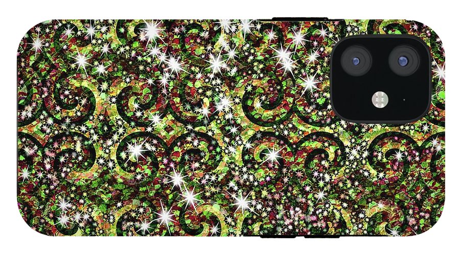 Green Sparkle Swirl - Phone Case