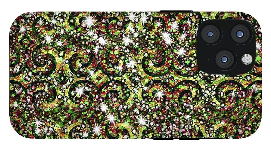 Green Sparkle Swirl - Phone Case