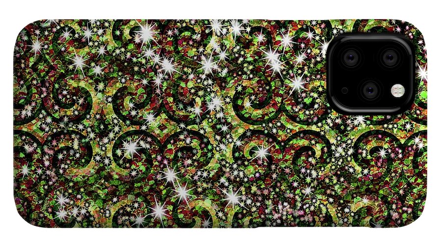 Green Sparkle Swirl - Phone Case