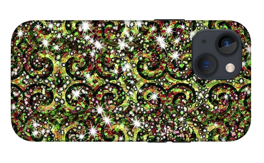 Green Sparkle Swirl - Phone Case