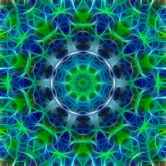Green Blue Kaleidoscope Digital Image Download