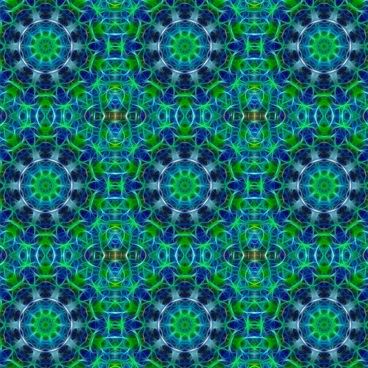 Green Blue Kaleidoscope Digital Image Download
