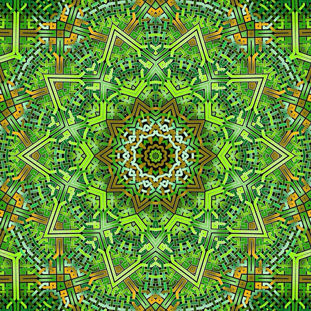 Green Celtic Knot kaleidoscope Digital Image Download