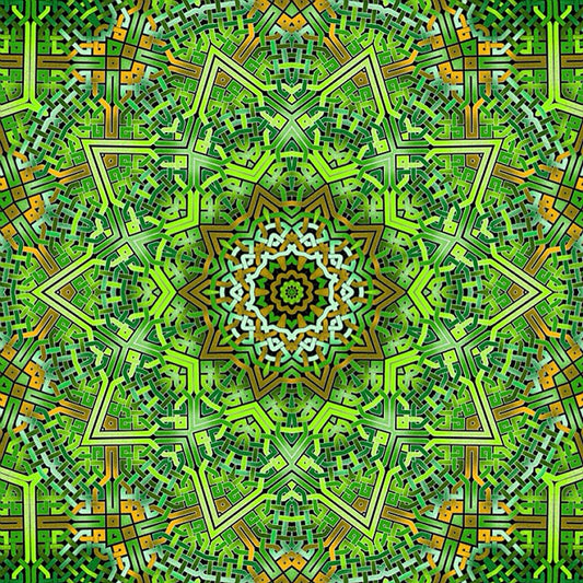 Green Celtic Knot kaleidoscope Digital Image Download