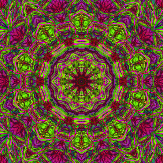 Green Pink Kaleidoscope Digital Image Download