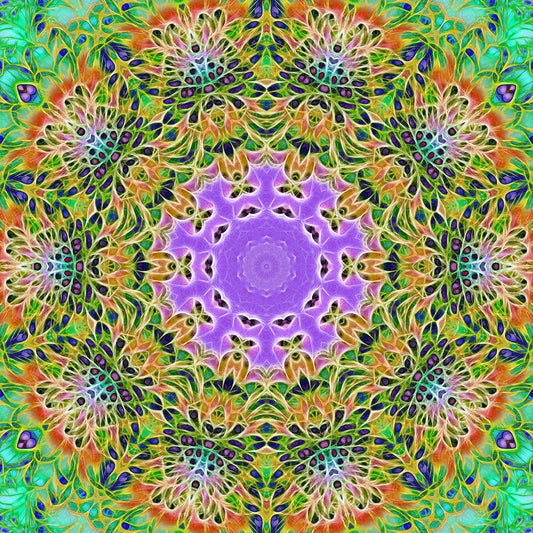 Green Purple Kaleidoscope Digital Image Download