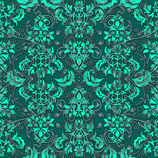 Green Vines and Lace Digital Image Download