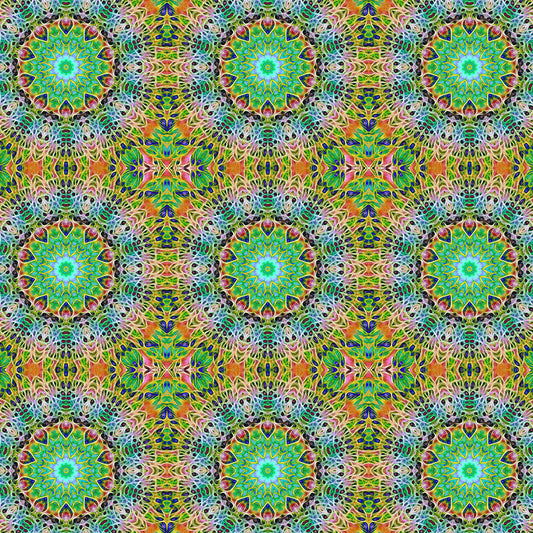 Green Yellow Pink Kaleidoscope Digital Image Download