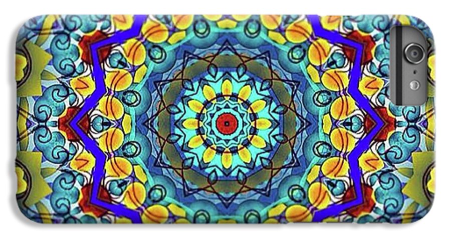 Hand Drawn Sea Green With Swirls Kaleidoscope - Phone Case