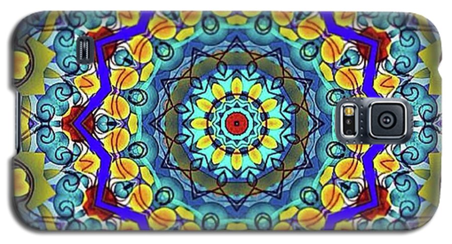 Hand Drawn Sea Green With Swirls Kaleidoscope - Phone Case