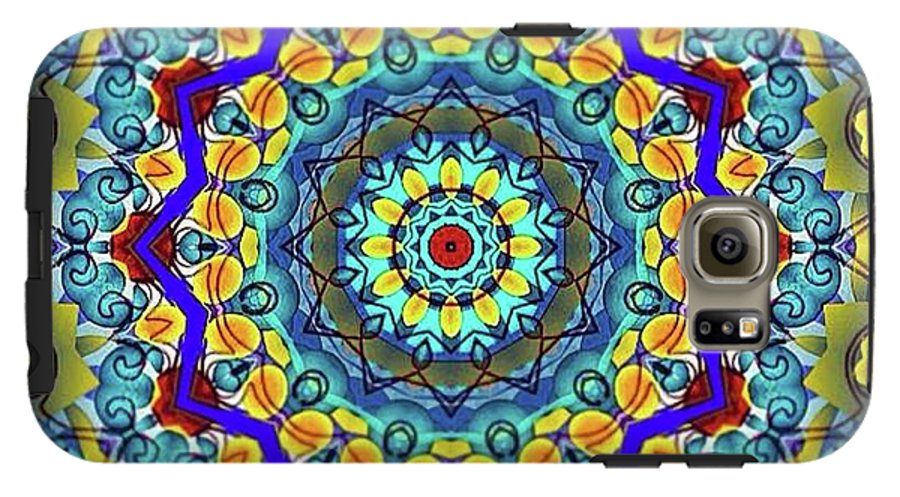 Hand Drawn Sea Green With Swirls Kaleidoscope - Phone Case