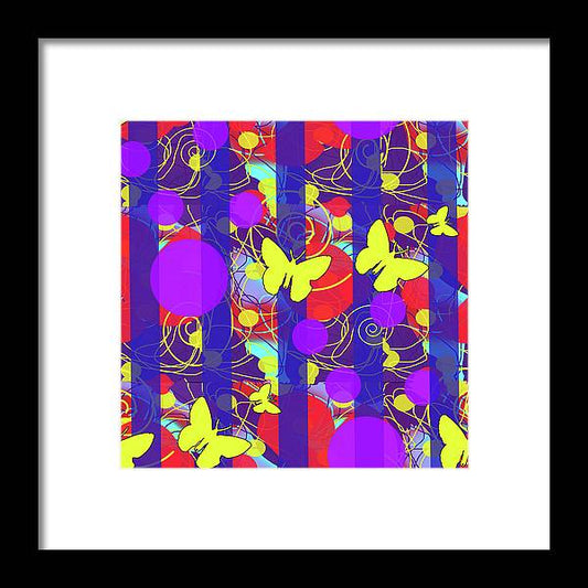 Happy Spring Pattern - Framed Print