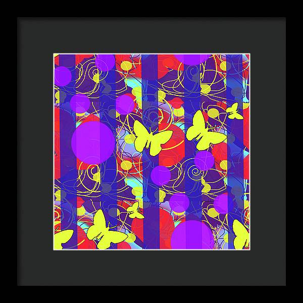 Happy Spring Pattern - Framed Print