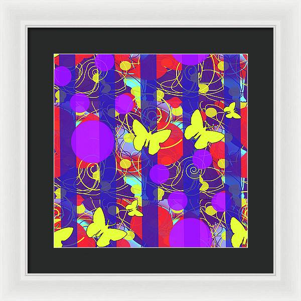 Happy Spring Pattern - Framed Print