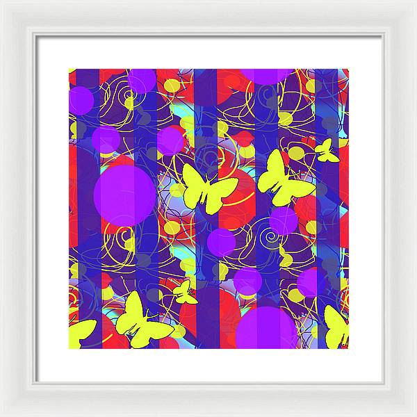 Happy Spring Pattern - Framed Print
