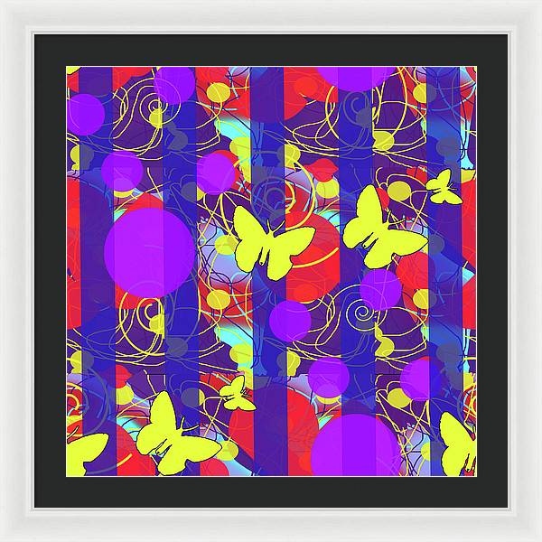 Happy Spring Pattern - Framed Print