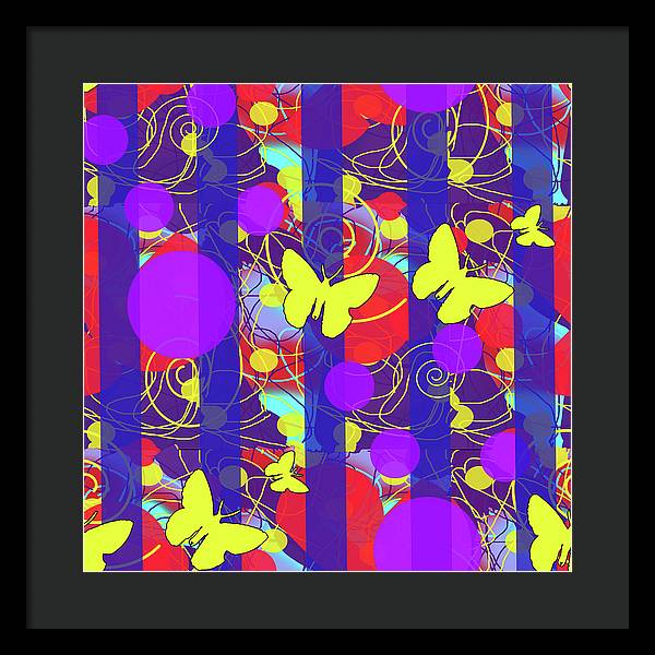 Happy Spring Pattern - Framed Print
