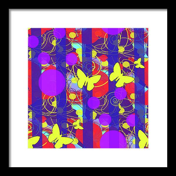 Happy Spring Pattern - Framed Print