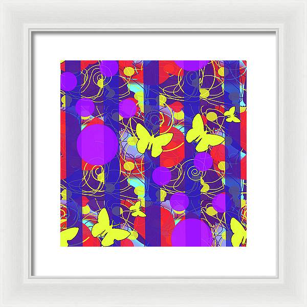 Happy Spring Pattern - Framed Print