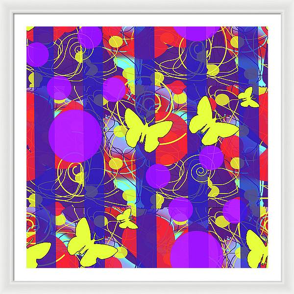 Happy Spring Pattern - Framed Print