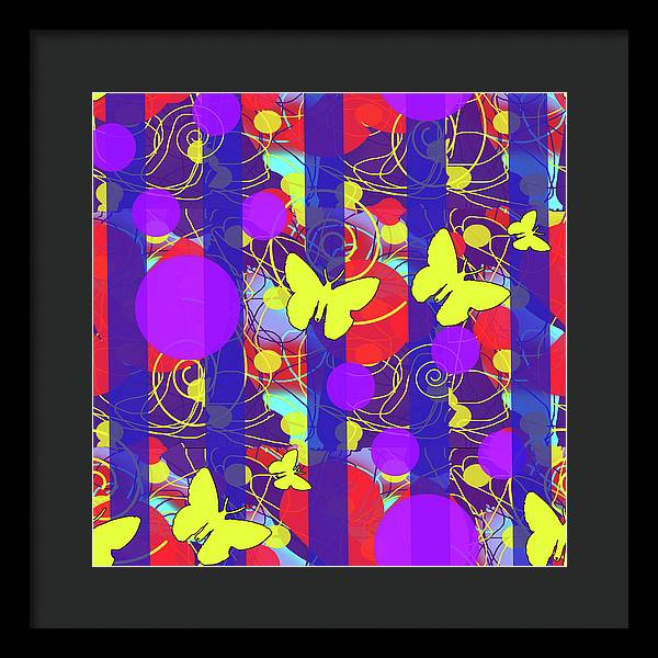 Happy Spring Pattern - Framed Print