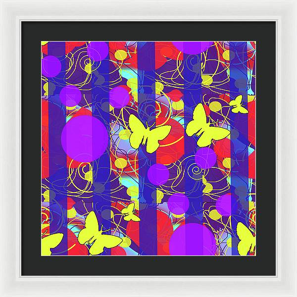 Happy Spring Pattern - Framed Print