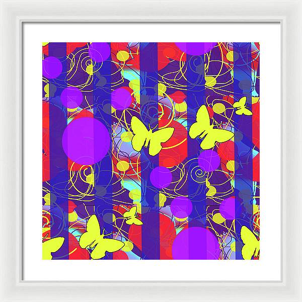 Happy Spring Pattern - Framed Print