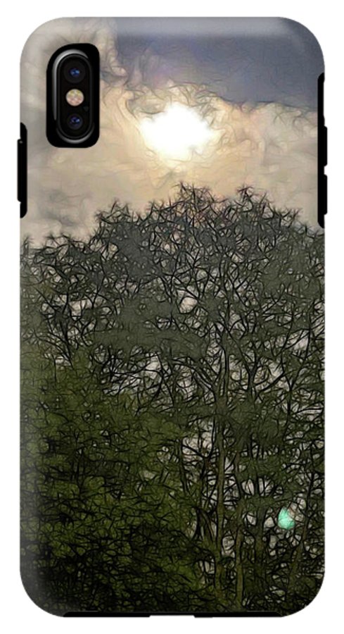 Harvest Moon Over Trees - Phone Case