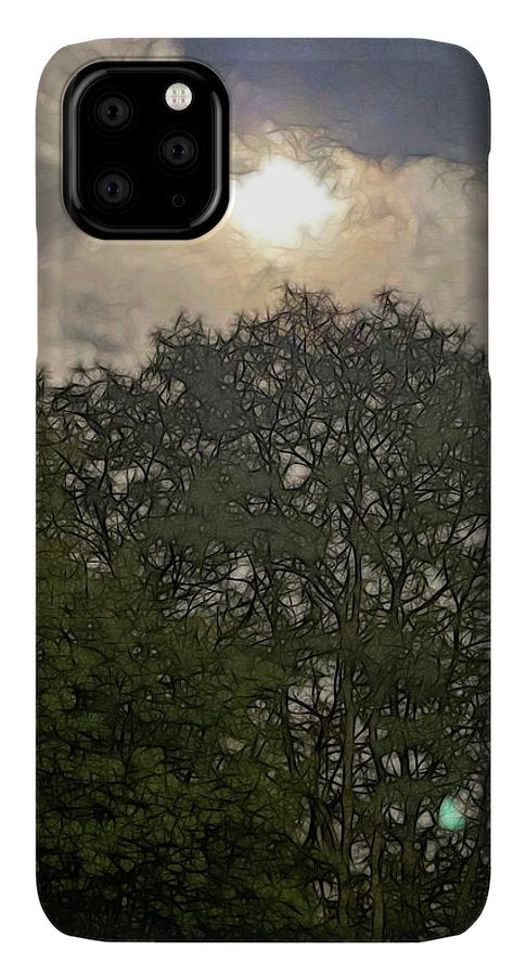 Harvest Moon Over Trees - Phone Case