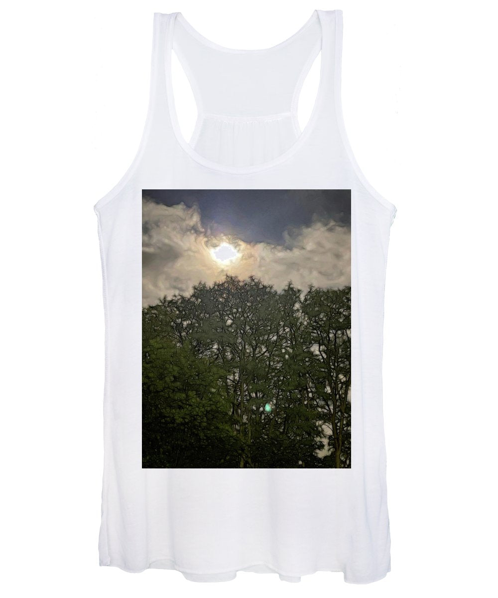 Harvest Moon Over Trees - Women's Tank Top