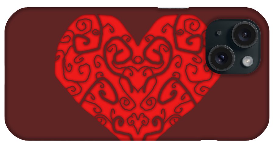 Heart Swirls - Phone Case