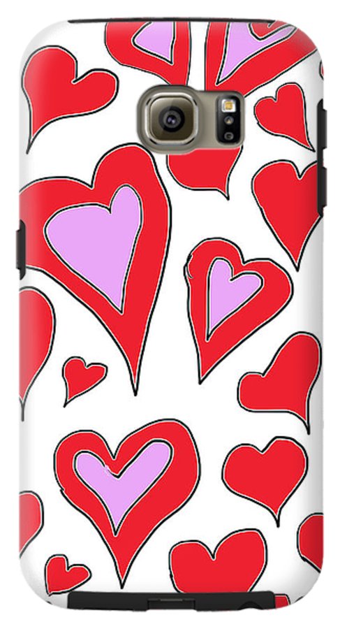 Hearts Drawing - Phone Case