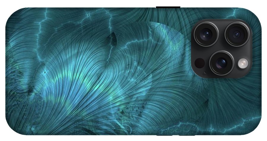 I gOt Memories Blue Metallic Abstract - Phone Case