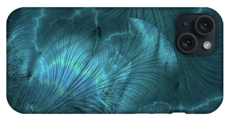 I gOt Memories Blue Metallic Abstract - Phone Case