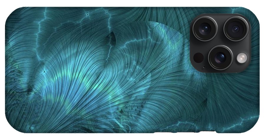 I gOt Memories Blue Metallic Abstract - Phone Case