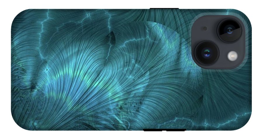 I gOt Memories Blue Metallic Abstract - Phone Case