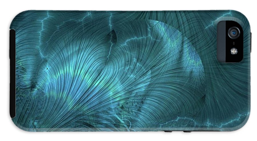 I gOt Memories Blue Metallic Abstract - Phone Case