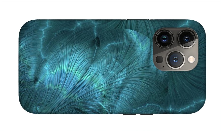 I gOt Memories Blue Metallic Abstract - Phone Case