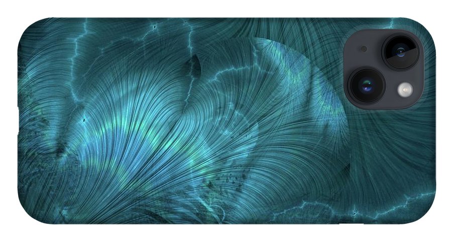 I gOt Memories Blue Metallic Abstract - Phone Case