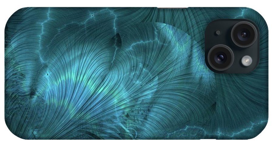 I gOt Memories Blue Metallic Abstract - Phone Case