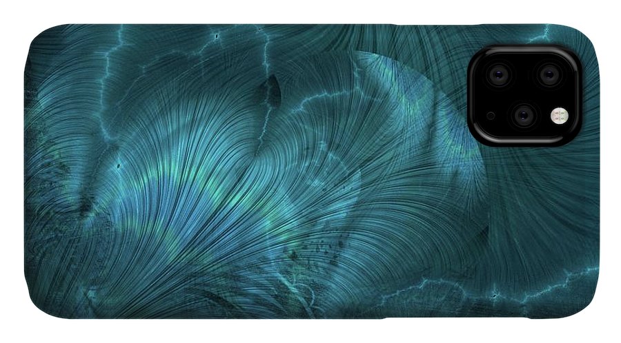 I gOt Memories Blue Metallic Abstract - Phone Case