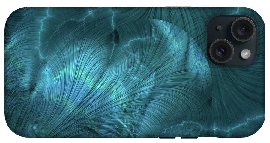 I gOt Memories Blue Metallic Abstract - Phone Case