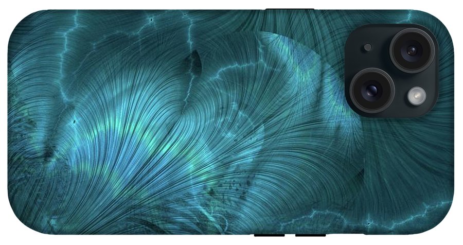 I gOt Memories Blue Metallic Abstract - Phone Case