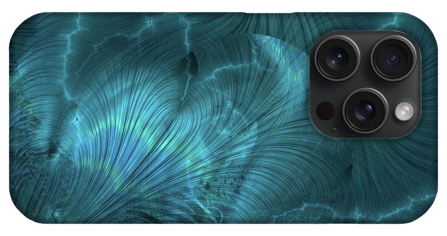 I gOt Memories Blue Metallic Abstract - Phone Case