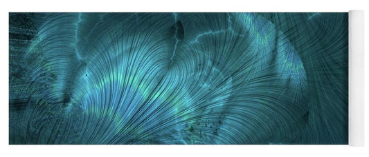 I gOt Memories Blue Metallic Abstract - Yoga Mat