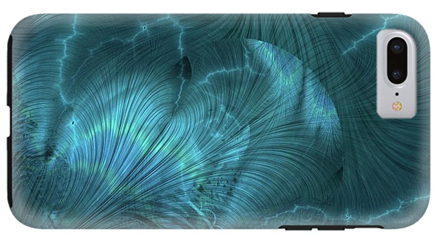 I gOt Memories Blue Metallic Abstract - Phone Case